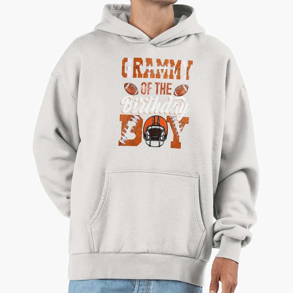 Gray O Birthday Football Faily Matng Hoodie - Streetwear Style for Adults - T-Shirt, Sweatshirt, Hoodie