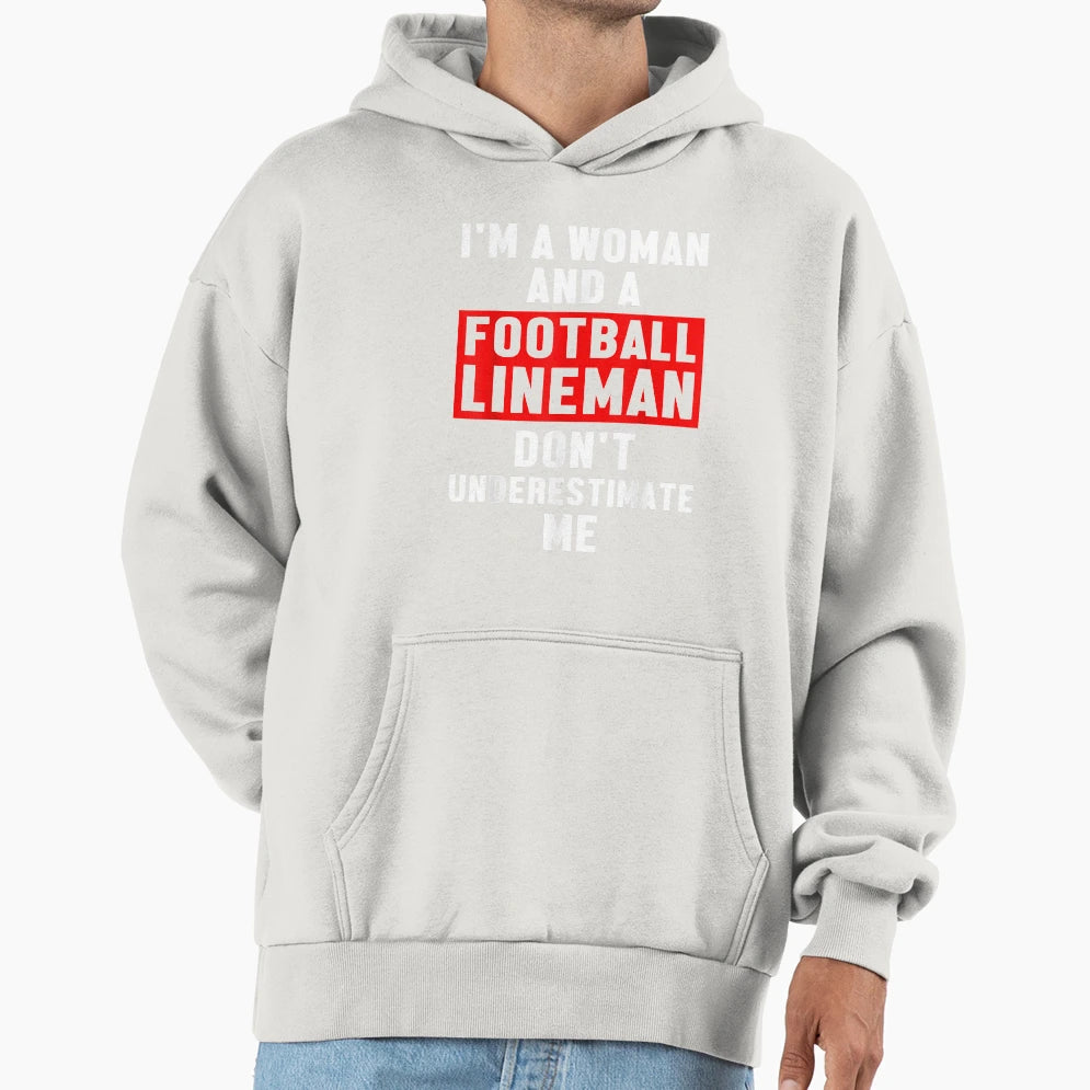 Lineman Offensive Defensive Player Hoodie - Custom Art Print Men Women - T-Shirt, Sweatshirt, Hoodie