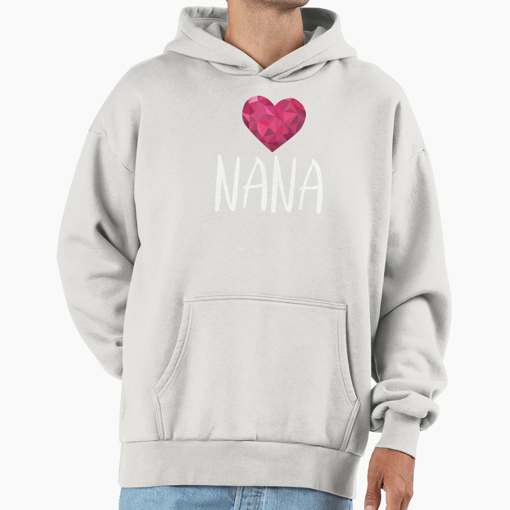 Nana Diamond Heart Trendy Hoodie - Fun Novelty Design Men Women - T-Shirt, Sweatshirt, Hoodie