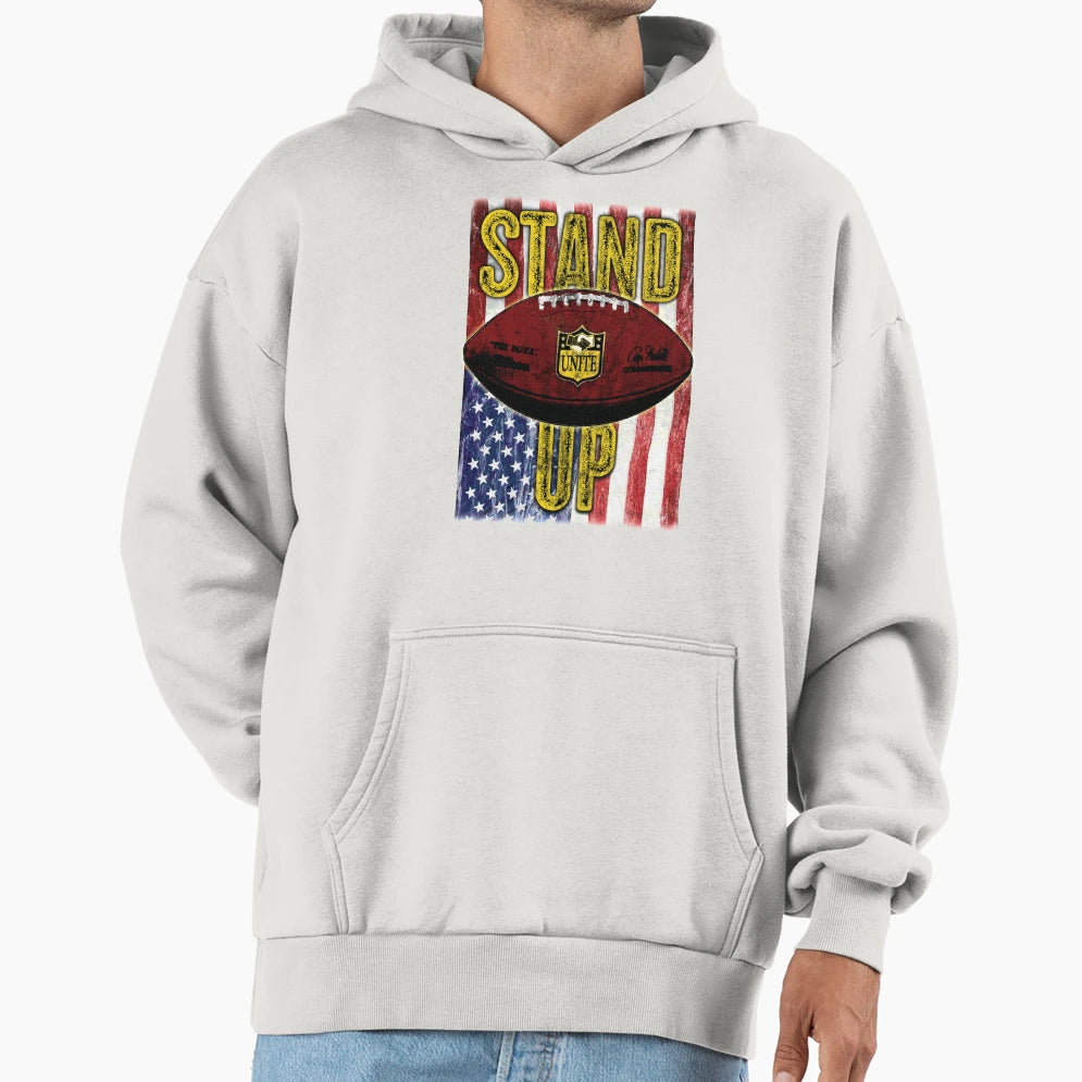 Nfl American Flag Stand Up Unite Hoodie - Graphic Print Men Women - T-Shirt, Sweatshirt, Hoodie
