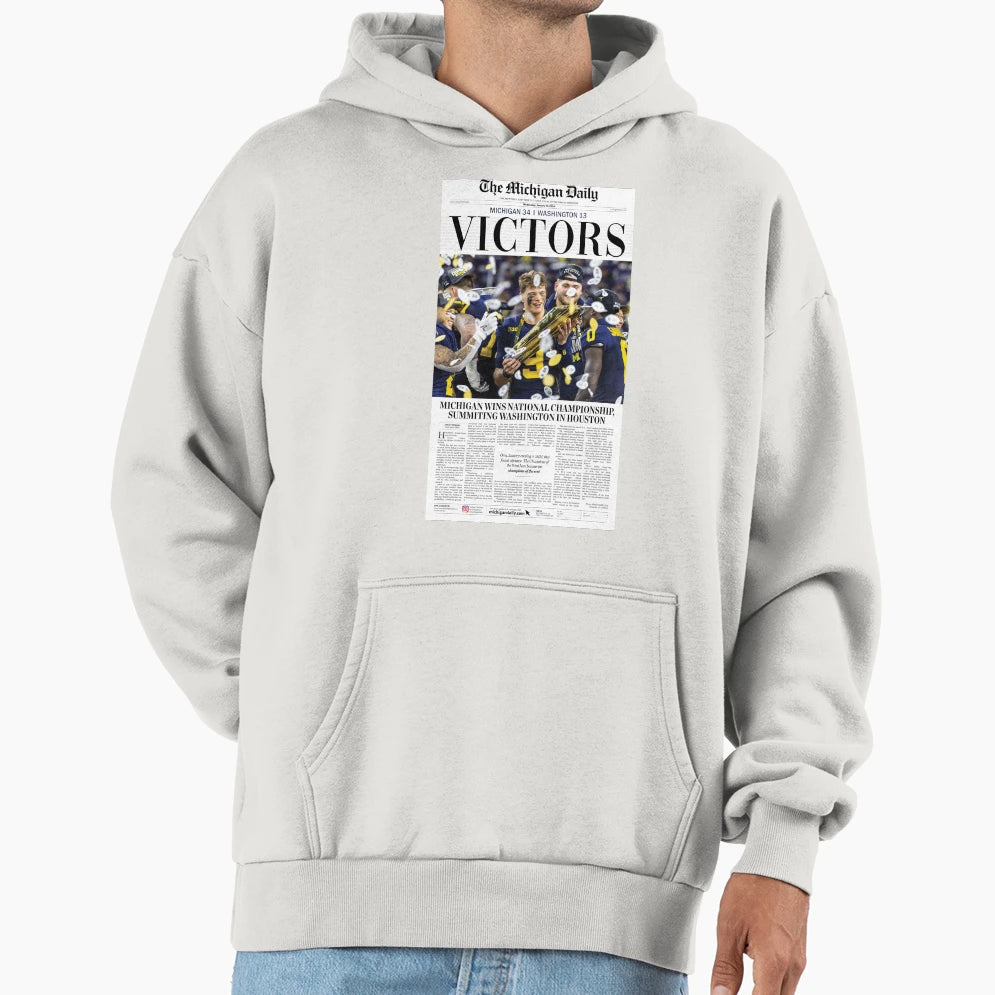 Michigan Daily Front Cover 1 10 24 Hoodie - Custom Art Print Unisex - T-Shirt, Sweatshirt, Hoodie