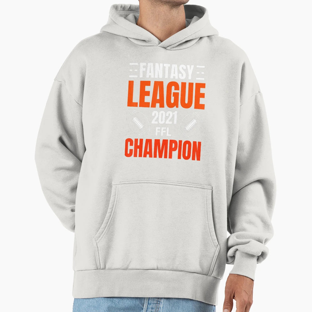 Fantasy League Champion Football Hoodie - Aesthetic Graphic for Adults - T-Shirt, Sweatshirt, Hoodie