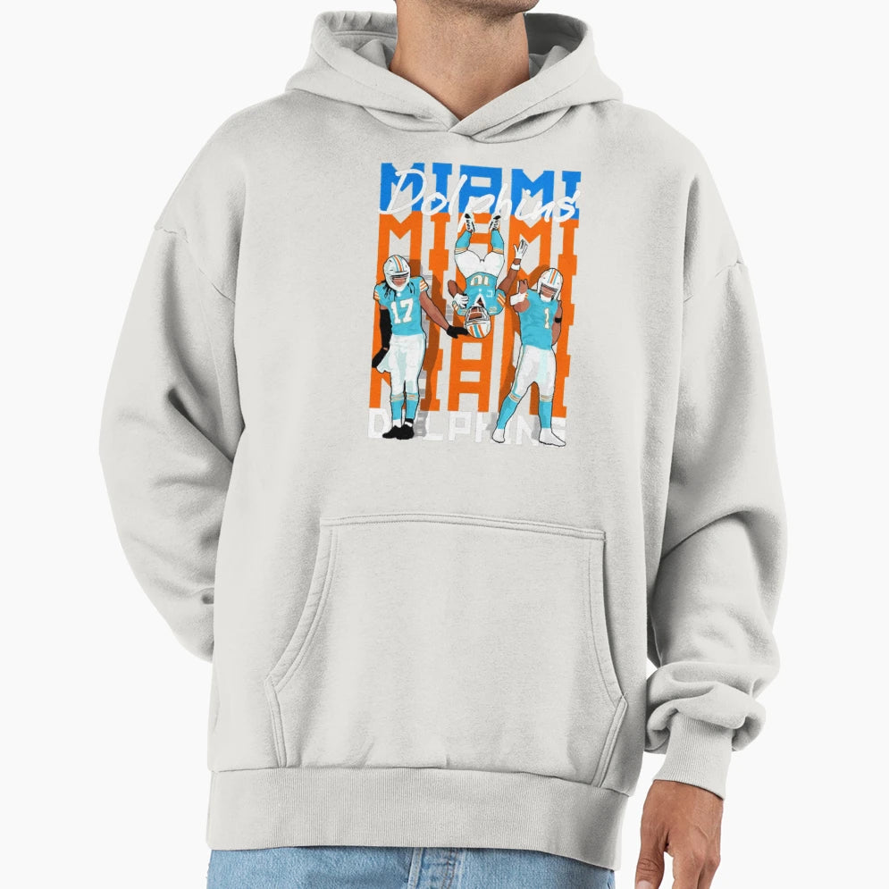 Football Miami Dolphins Hoodie - Casual Everyday Wear Unisex - T-Shirt, Sweatshirt, Hoodie