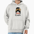 Footballmom Messy Bun Mom Womens Hoodie - Casual Everyday Wear Men Women - T-Shirt, Sweatshirt, Hoodie