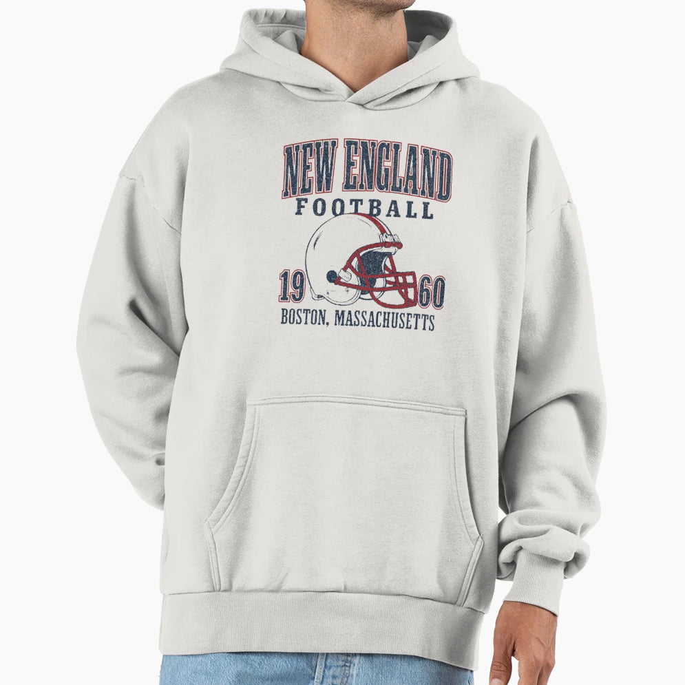 New England Football Boston Hoodie - Minimalist Print for Adults - T-Shirt, Sweatshirt, Hoodie