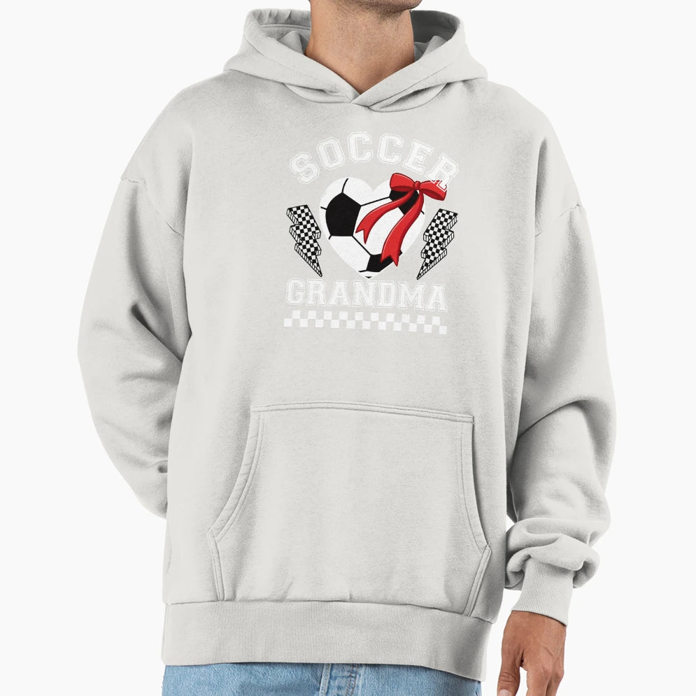 Soccer Grandma Heart Bow T-Shirt - Novelty Apparel for Adults - T-Shirt, Sweatshirt, Hoodie