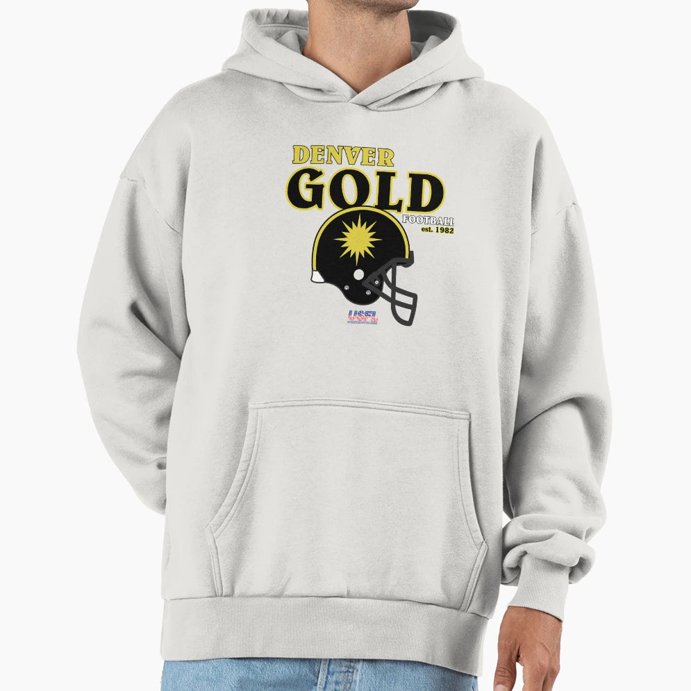 Denver Gold Helmet Hoodie - Unique Graphic for Adults - T-Shirt, Sweatshirt, Hoodie