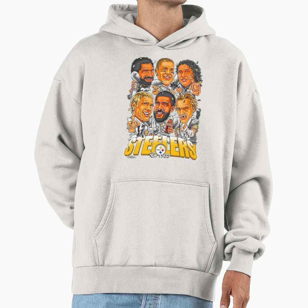 Pittsburgh Steelers Greatest Players Hoodie - Graphic Print Unisex - T-Shirt, Sweatshirt, Hoodie