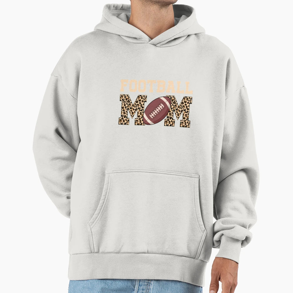 Football Moms Leopard Mothers Day T-Shirt - Unique Graphic Unisex - T-Shirt, Sweatshirt, Hoodie