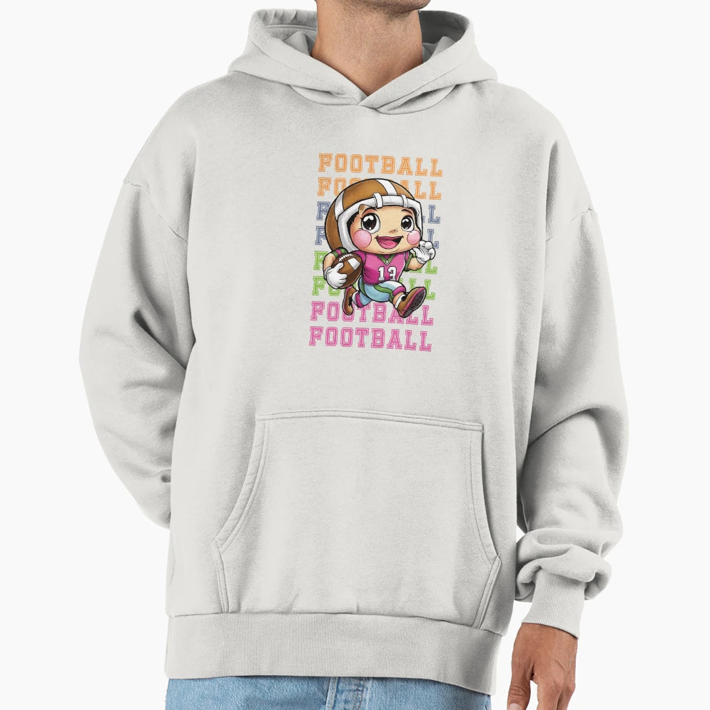 Kawaii Football Hoodie - Custom Art Print for Adults - T-Shirt, Sweatshirt, Hoodie