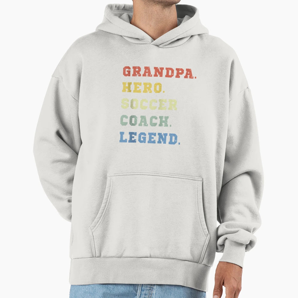 Grandpa Soccer Coach Hoodie - Custom Art Print for Adults - T-Shirt, Sweatshirt, Hoodie