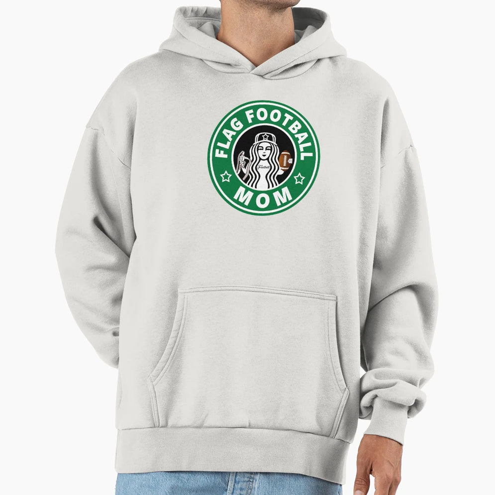Flag Football Mom Hoodie - Novelty Apparel Men Women - T-Shirt, Sweatshirt, Hoodie