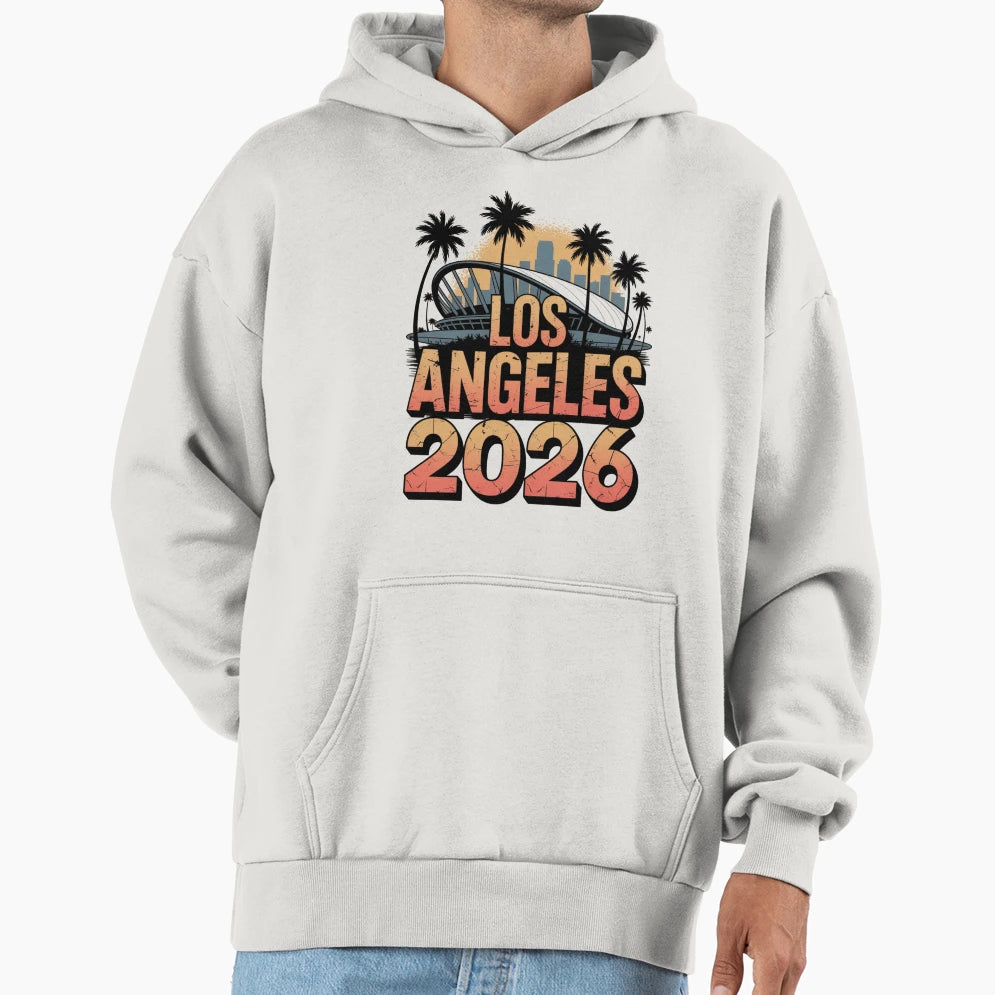 Los Angeles 2026 Palm Tree Sunset V7 T-Shirt - Graphic Print Unisex - T-Shirt, Sweatshirt, Hoodie