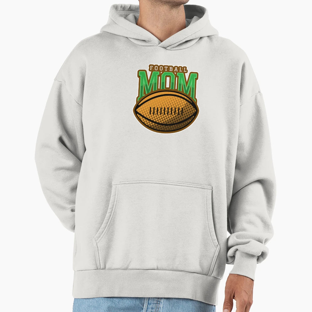 Football Mom Hoodie - Aesthetic Graphic for Adults - T-Shirt, Sweatshirt, Hoodie