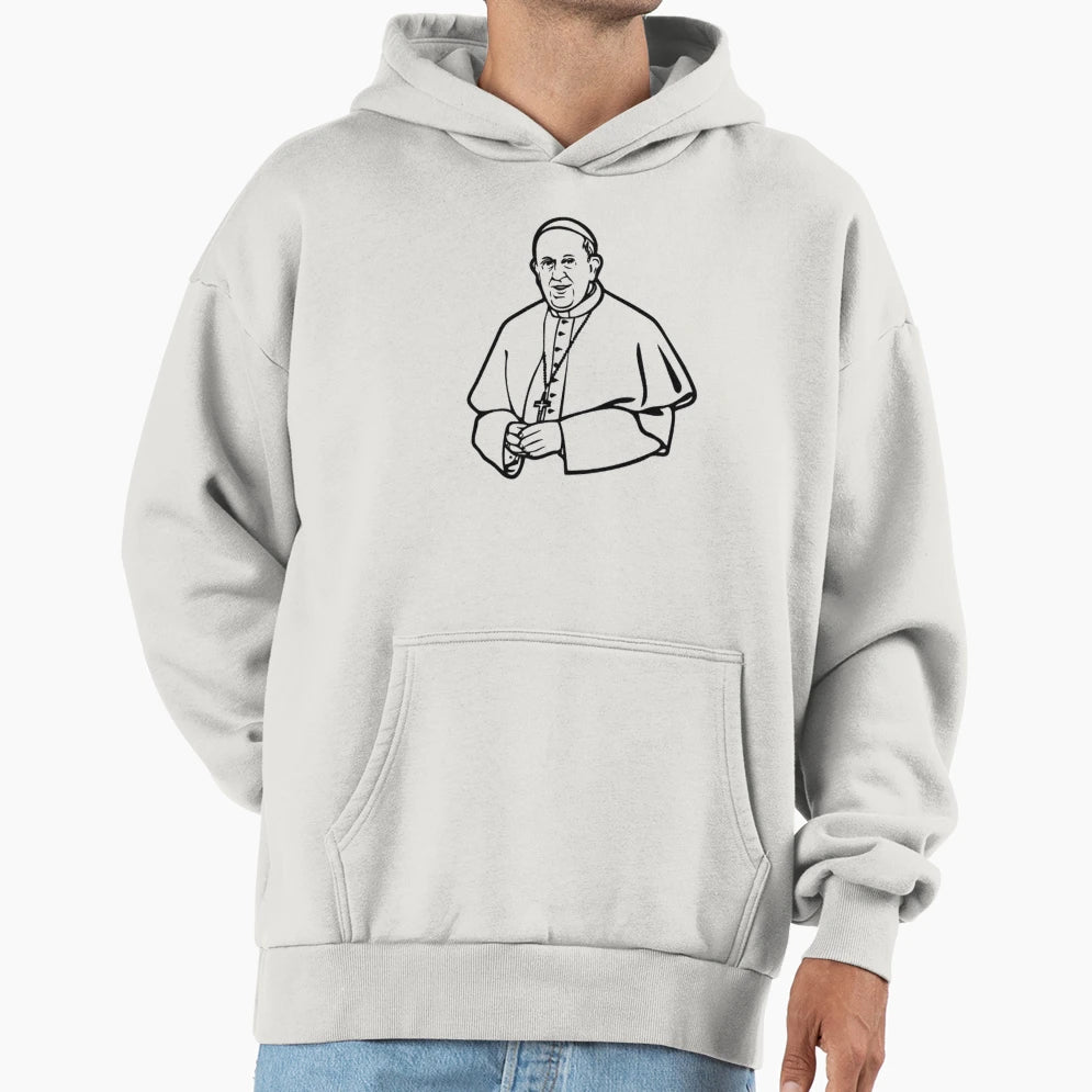 Papa Francesco Disegno Hoodie - Graphic Print Unisex - T-Shirt, Sweatshirt, Hoodie