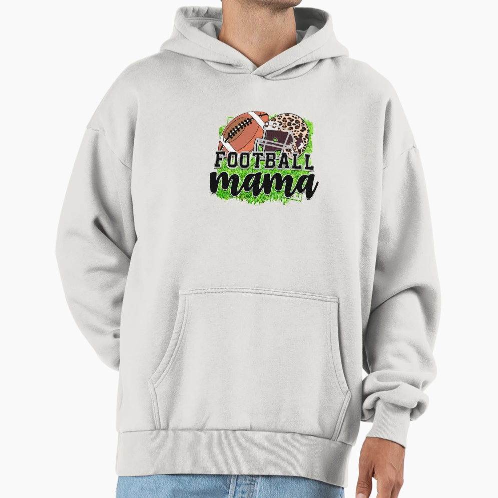 Football Mama Green Hoodie - Streetwear Style Unisex - T-Shirt, Sweatshirt, Hoodie