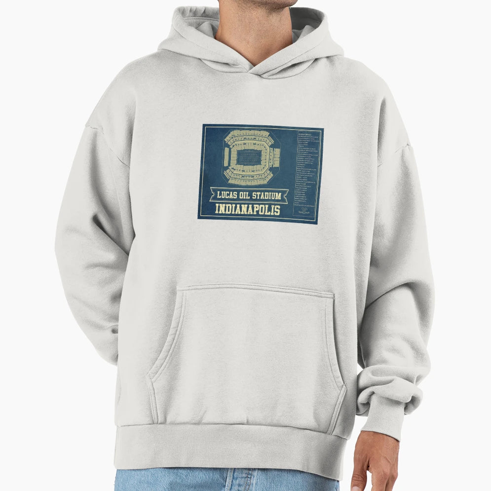 Indianapolis Colts Lucas Oil Stadium Hoodie - Novelty Apparel Unisex - T-Shirt, Sweatshirt, Hoodie