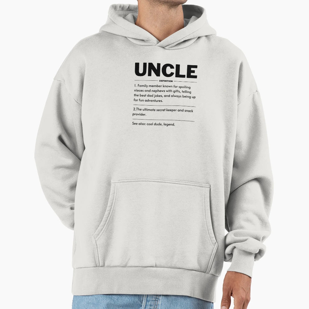 Best Uncle Definition Gift Hoodie - Fun Novelty Design for Adults - T-Shirt, Sweatshirt, Hoodie