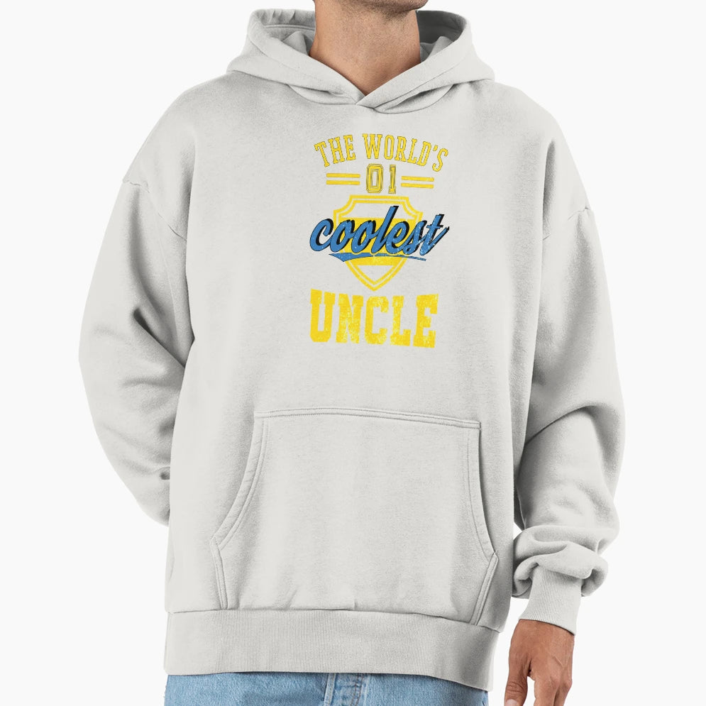 Worlds Coolest Uncle Best Uncle Hoodie - Aesthetic Graphic for Adults - T-Shirt, Sweatshirt, Hoodie