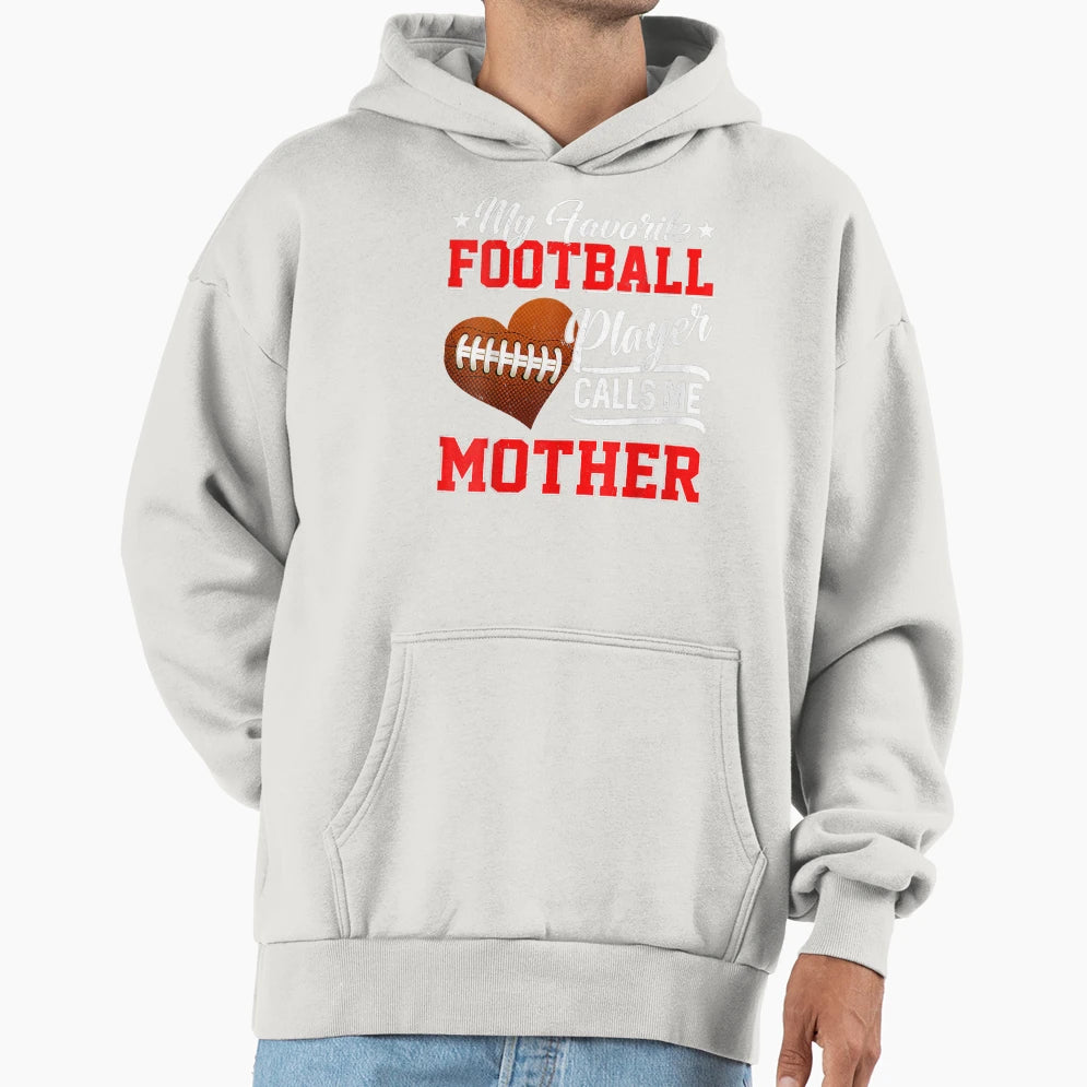 Heart My Favorite Football Player Calls Hoodie - Graphic Print Men Women - T-Shirt, Sweatshirt, Hoodie
