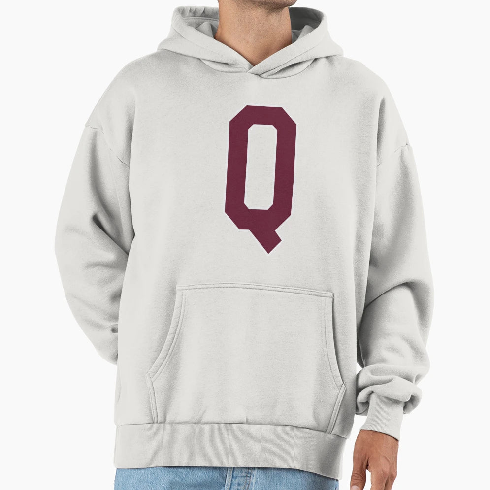 Letter Q Bold Collegiate Font Varsity Hoodie - Streetwear Style for Adults - T-Shirt, Sweatshirt, Hoodie