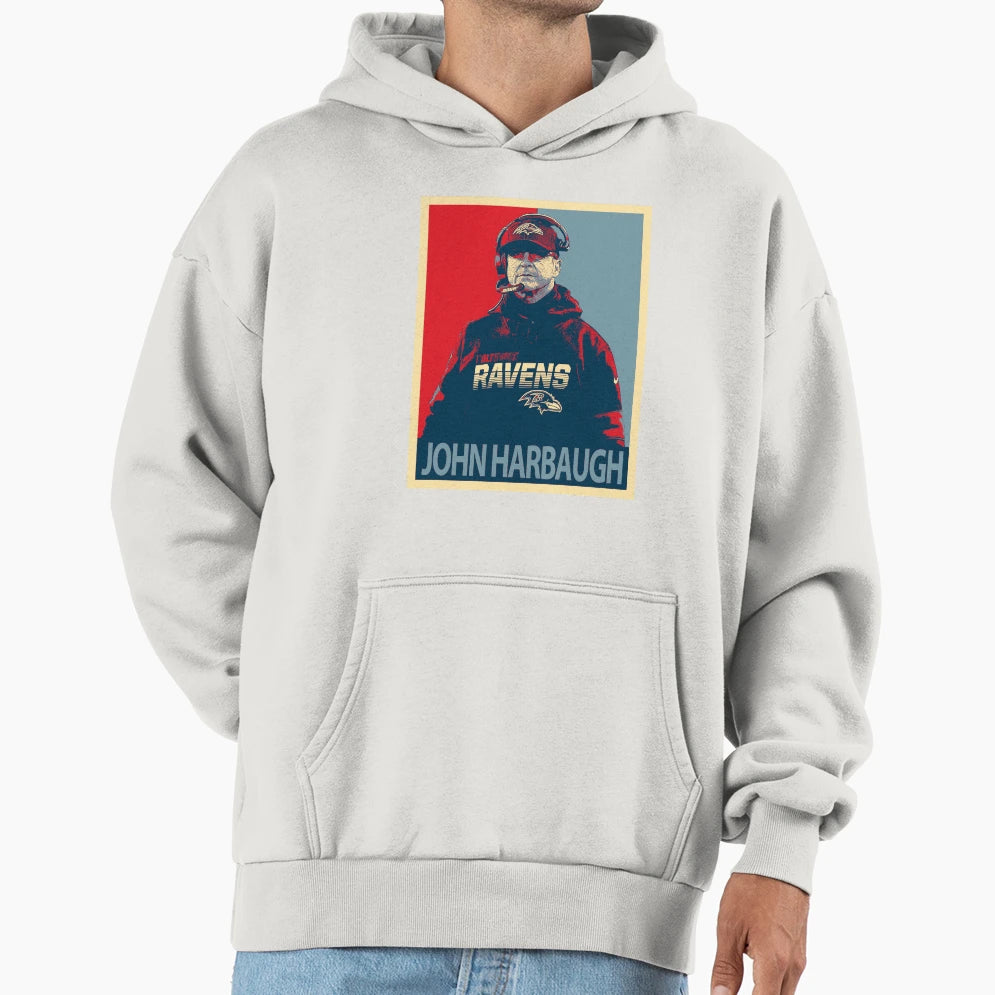 John Harbaugh Hoodie - Fun Novelty Design Unisex - T-Shirt, Sweatshirt, Hoodie