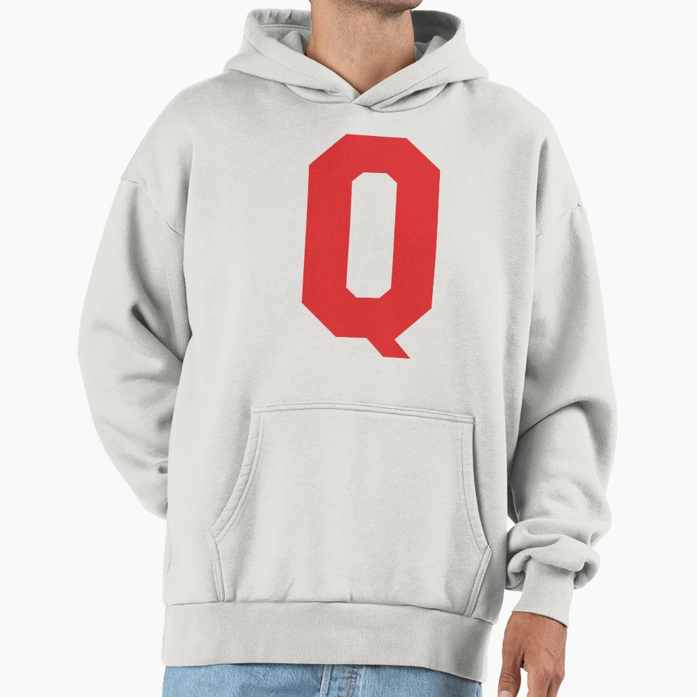 Alphabet Red Q Sports Letter Q Hoodie - Unique Graphic Men Women - T-Shirt, Sweatshirt, Hoodie