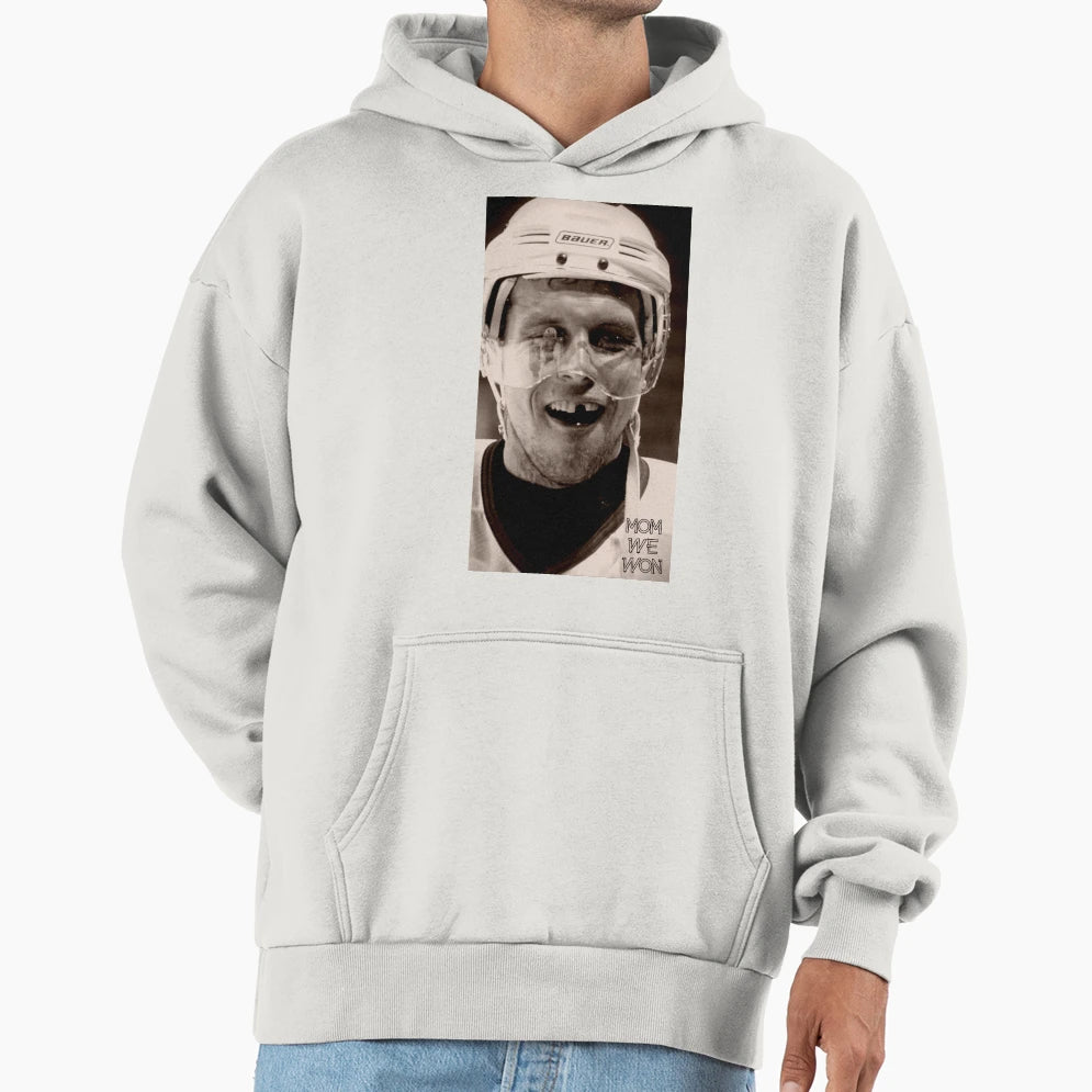 Mom We Won Hockey Art Hoodie - Fun Novelty Design Unisex - T-Shirt, Sweatshirt, Hoodie
