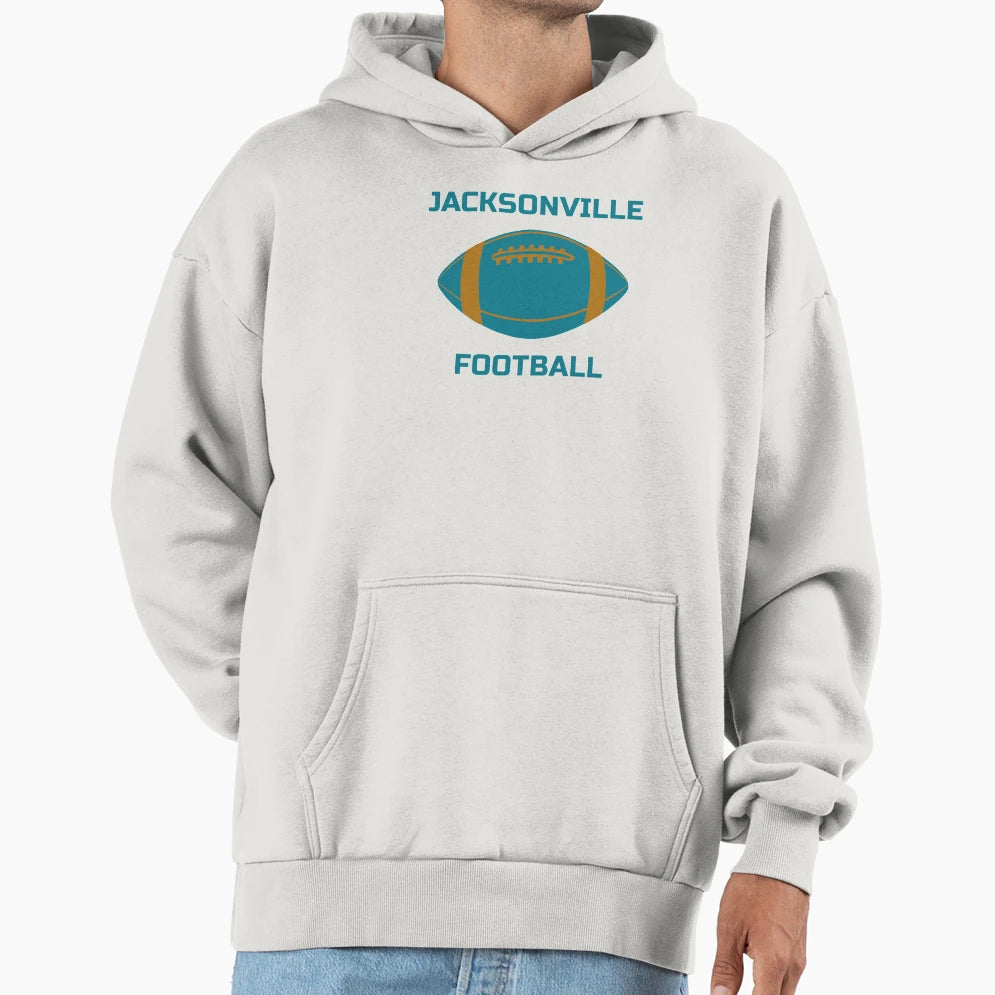 Jacksonville Football Colours Ball Hoodie - Streetwear Style Unisex - T-Shirt, Sweatshirt, Hoodie