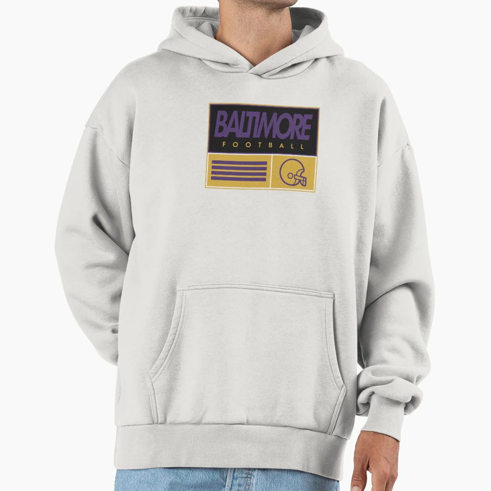 Baltimore Football Hoodie - Unique Graphic Men Women - T-Shirt, Sweatshirt, Hoodie