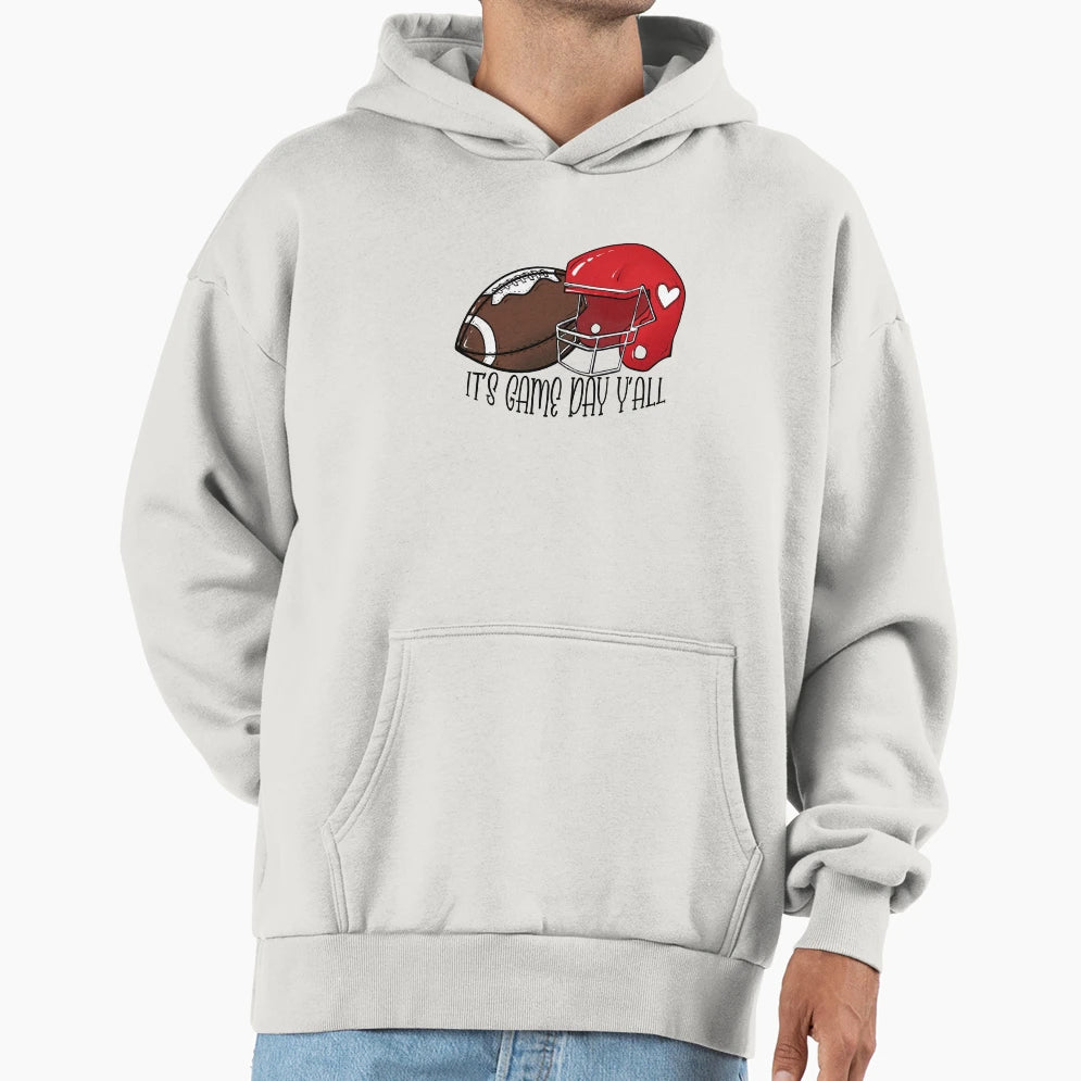 Football Its Game Day Yall Hoodie - Custom Art Print Men Women - T-Shirt, Sweatshirt, Hoodie