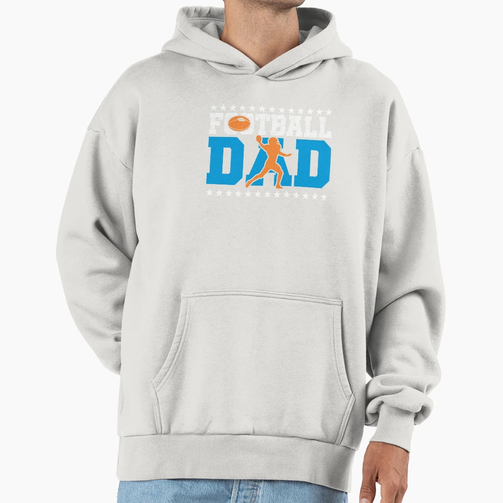 Football Dad Sports Gift Hoodie - Trendy Graphic Men Women - T-Shirt, Sweatshirt, Hoodie