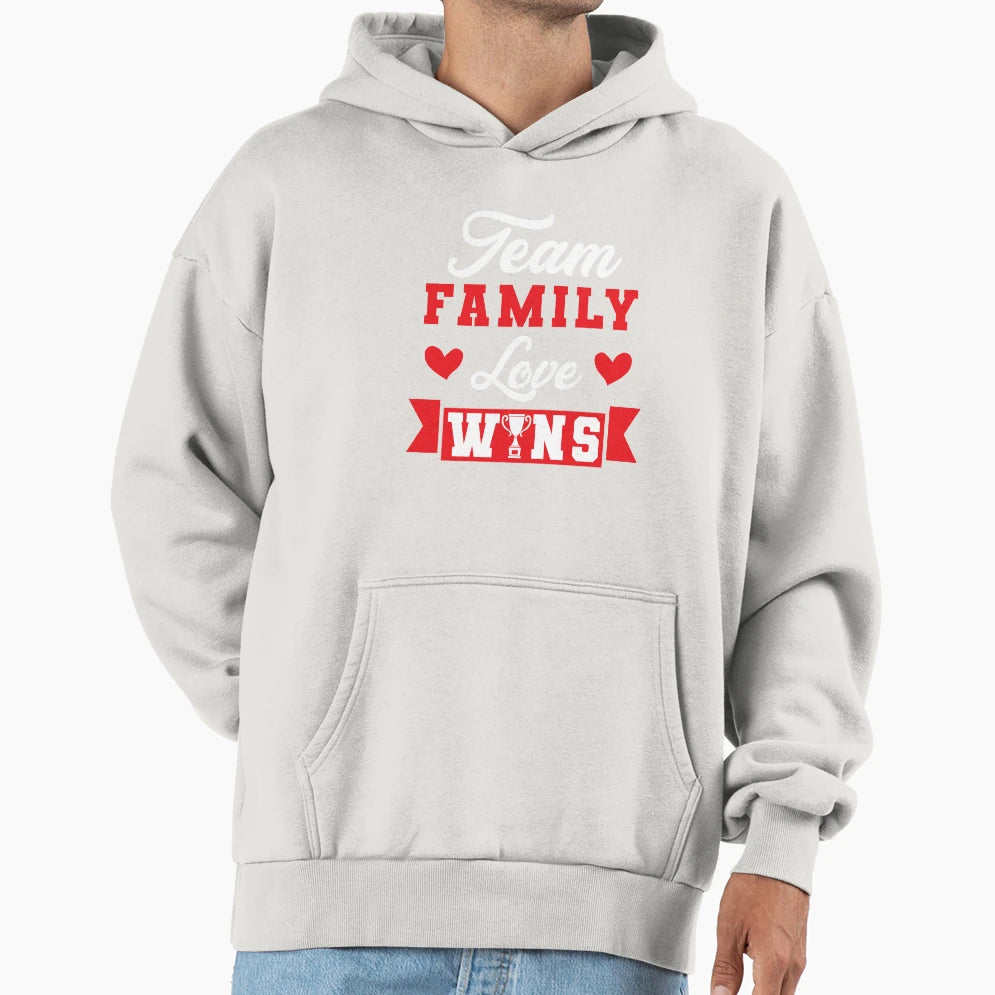 Team Family Love Wins Hoodie - Aesthetic Graphic Men Women - T-Shirt, Sweatshirt, Hoodie
