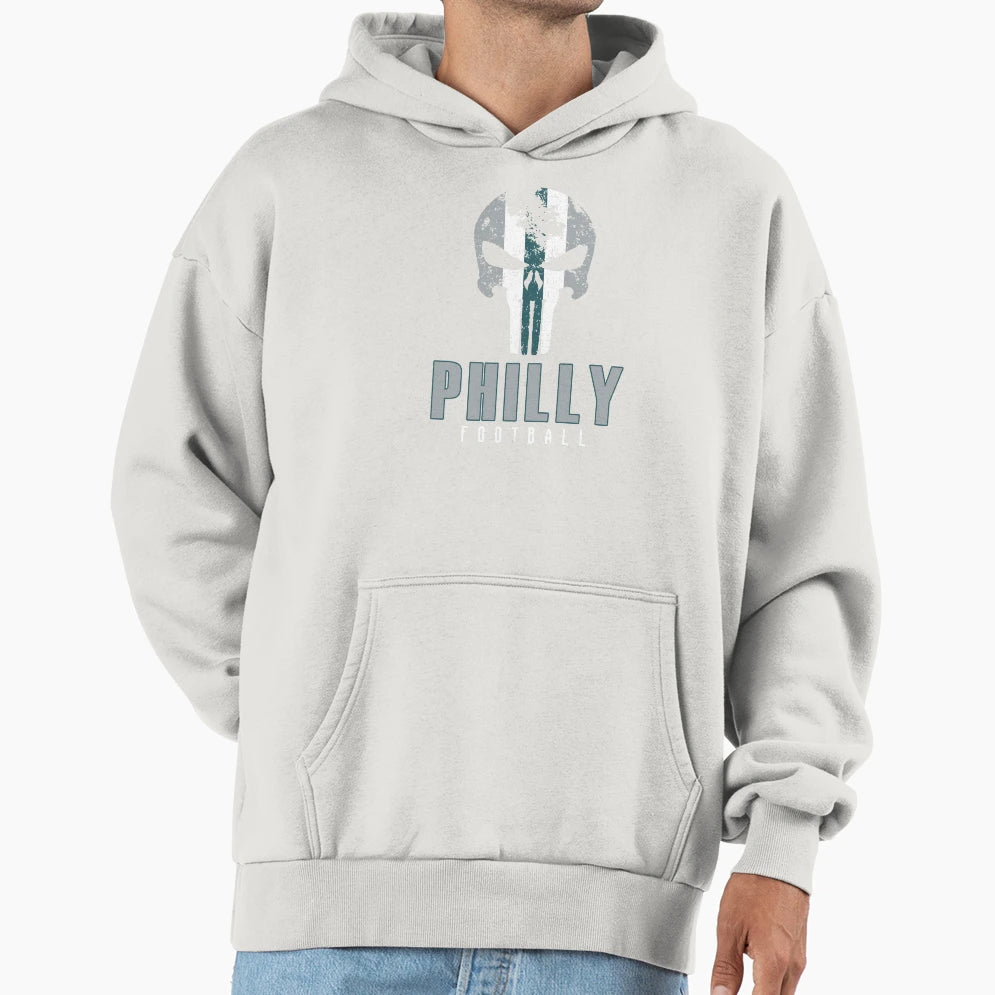Philadelphia Pro Football Grunge Hoodie - Custom Art Print Men Women - T-Shirt, Sweatshirt, Hoodie