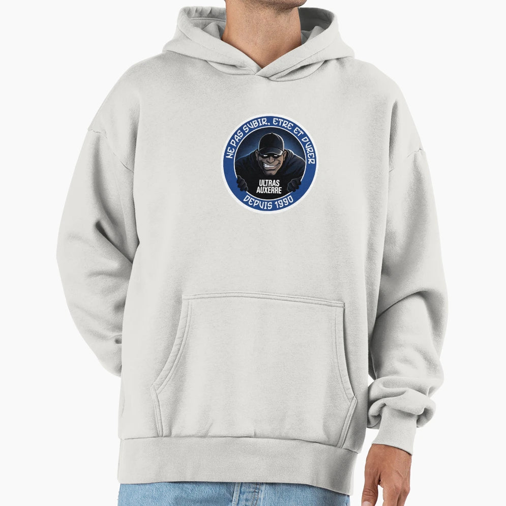 Ultras Auxerrois 1990 Stand Strong Hoodie - Minimalist Print for Adults - T-Shirt, Sweatshirt, Hoodie