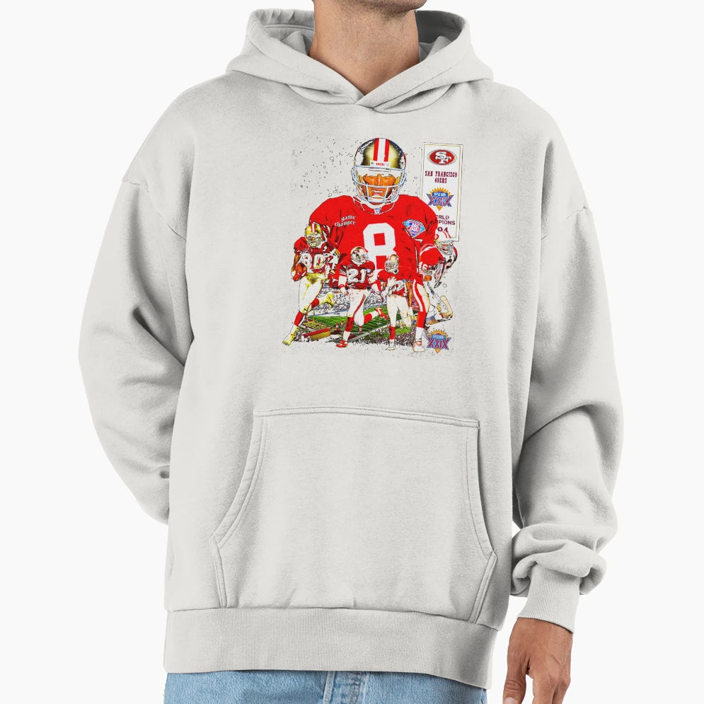 San Francisco Super Bowl Xxix Champs Hoodie - Minimalist Print for Adults - T-Shirt, Sweatshirt, Hoodie