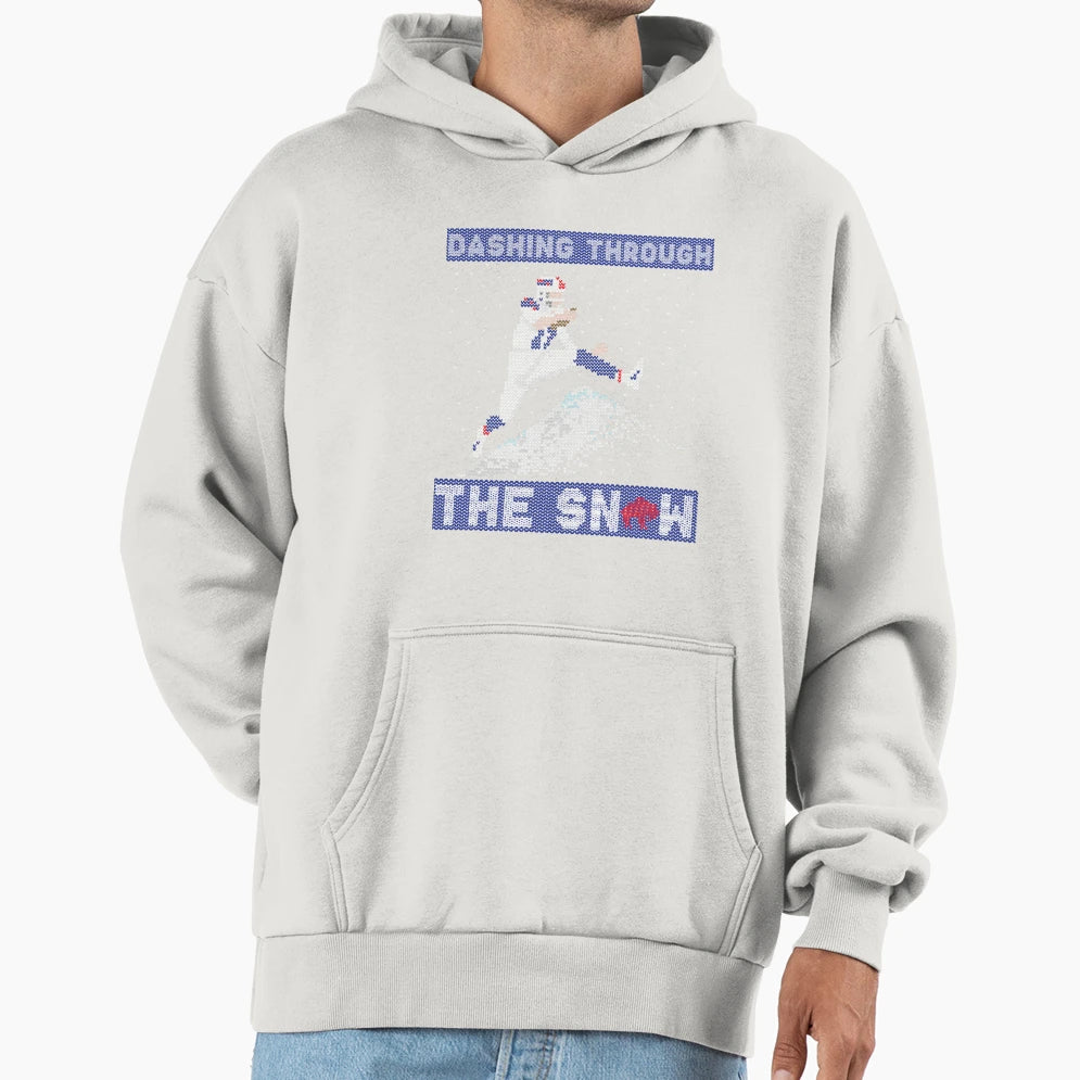 Dashing Through Snow Hoodie - Trendy Graphic Unisex - T-Shirt, Sweatshirt, Hoodie