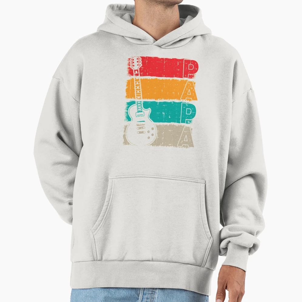 Guitar Papa Dad Guitar Lover Hoodie - Custom Art Print Unisex - T-Shirt, Sweatshirt, Hoodie