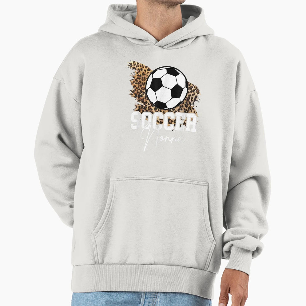 Soccer Nonna Leopard Heart Funny T-Shirt - Custom Art Print for Adults - T-Shirt, Sweatshirt, Hoodie