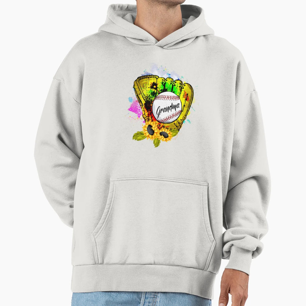 Grandma Sunflower Baseball Baseball Hoodie - Streetwear Style for Adults - T-Shirt, Sweatshirt, Hoodie