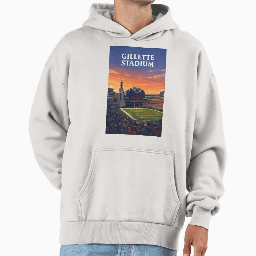 Gillette Stadium Foxborough New England Hoodie - Minimalist Print Unisex - T-Shirt, Sweatshirt, Hoodie