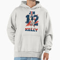 Jim Kelly 12 Buffalo Football Art Hoodie - Fun Novelty Design Unisex - T-Shirt, Sweatshirt, Hoodie
