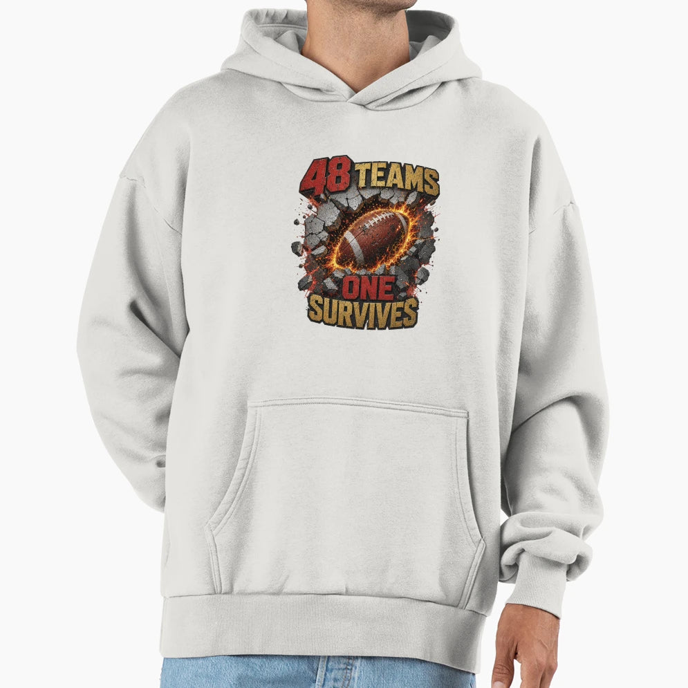 48 Teams One Survives Fifa World Cup T-Shirt - Aesthetic Graphic Unisex - T-Shirt, Sweatshirt, Hoodie