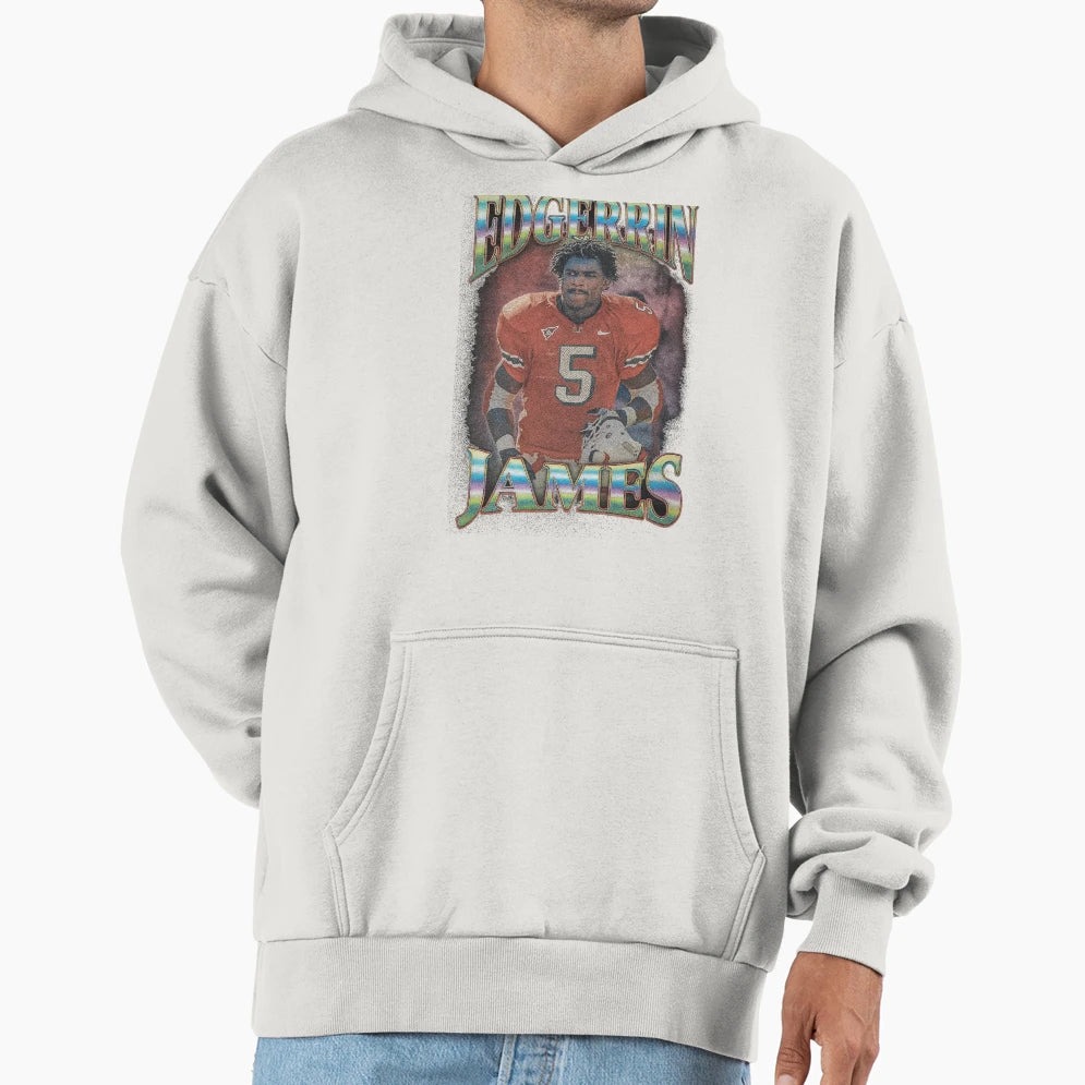 Edgerrin James Miami Hurricanes Art College Hoodie - Unique Graphic Unisex - T-Shirt, Sweatshirt, Hoodie