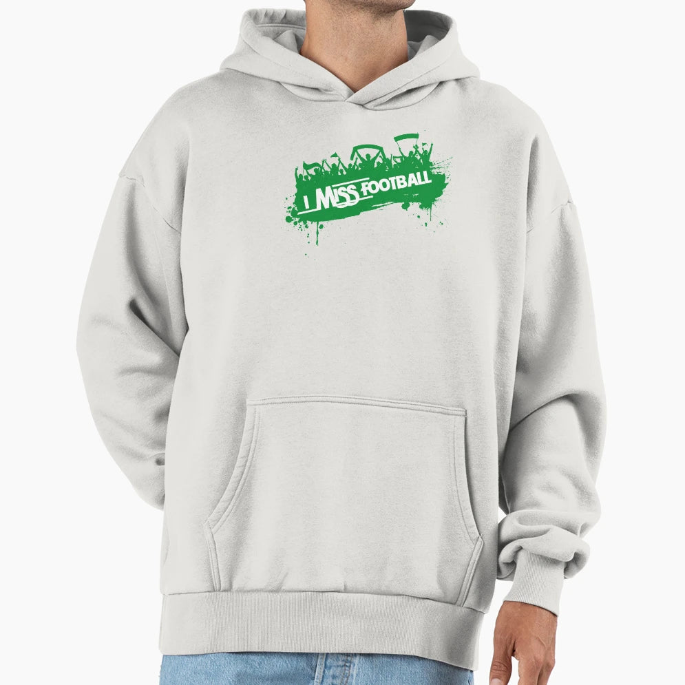 I Miss Football Hoodie - Minimalist Print for Adults - T-Shirt, Sweatshirt, Hoodie