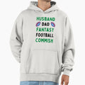 Husband Dad Fantasy Football Commish Nfl Hoodie - Graphic Print Men Women - T-Shirt, Sweatshirt, Hoodie