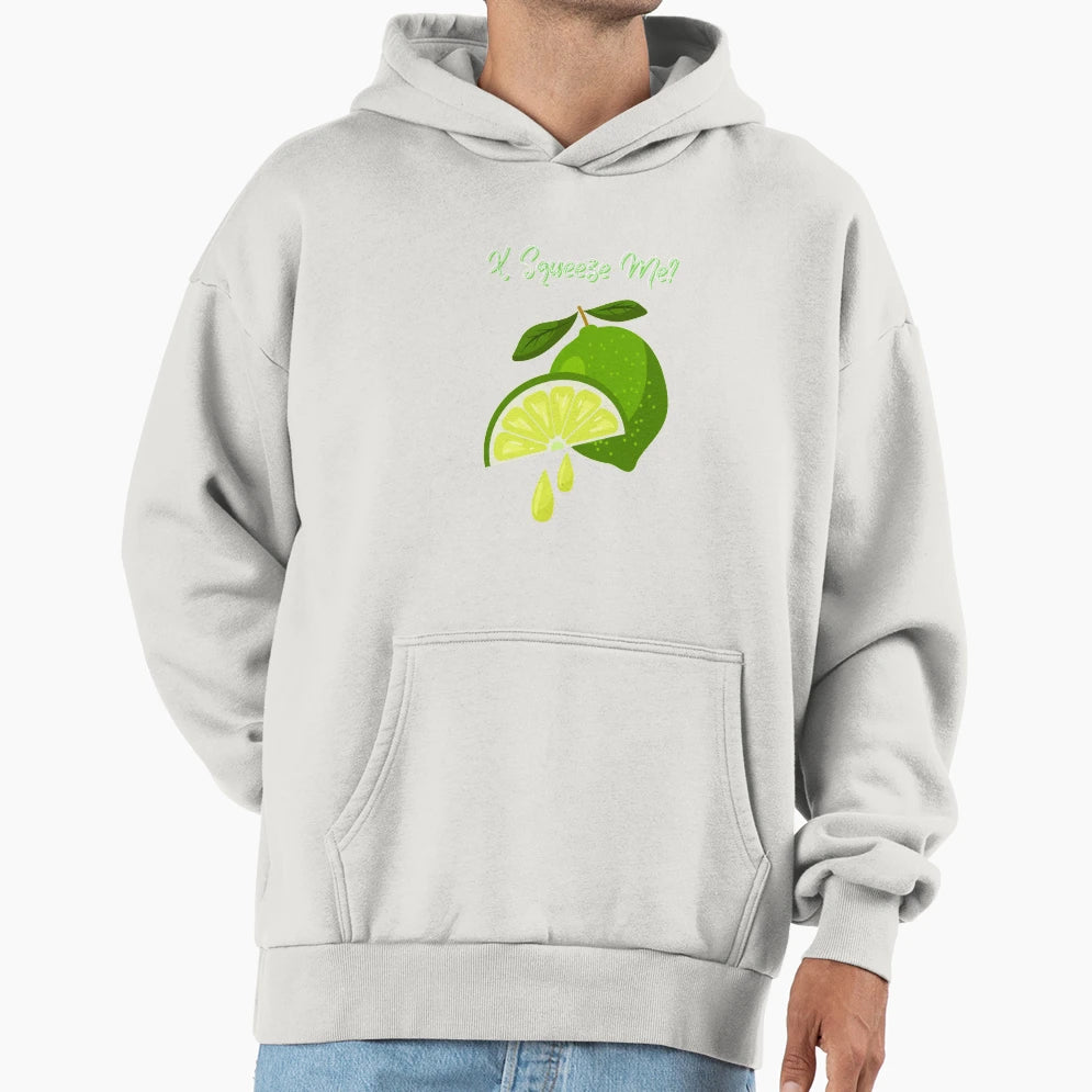 Citrus Lime X Squeeze Me Fruit Hoodie - Minimalist Print Unisex - T-Shirt, Sweatshirt, Hoodie