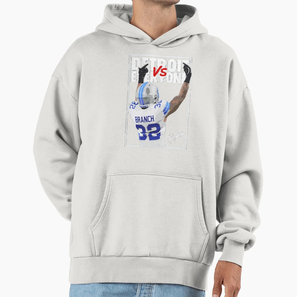 Detroit Lions Vs Everyone Brian Hoodie - Minimalist Print for Adults - T-Shirt, Sweatshirt, Hoodie