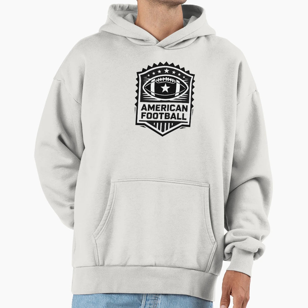 Shield Badge Football Hoodie - Custom Art Print Unisex - T-Shirt, Sweatshirt, Hoodie