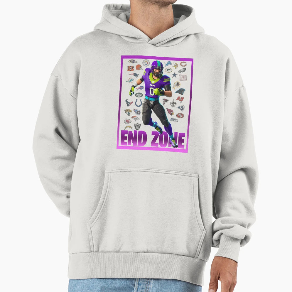 End Zone Hoodie - Novelty Apparel for Adults - T-Shirt, Sweatshirt, Hoodie